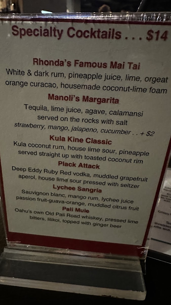 Manoli's Pizza Company Menu - Image 6